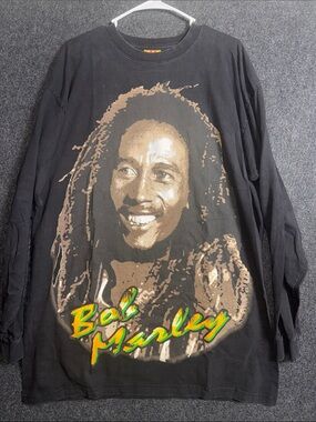 Bob Marley Graphic Long Sleeve Tee - Black